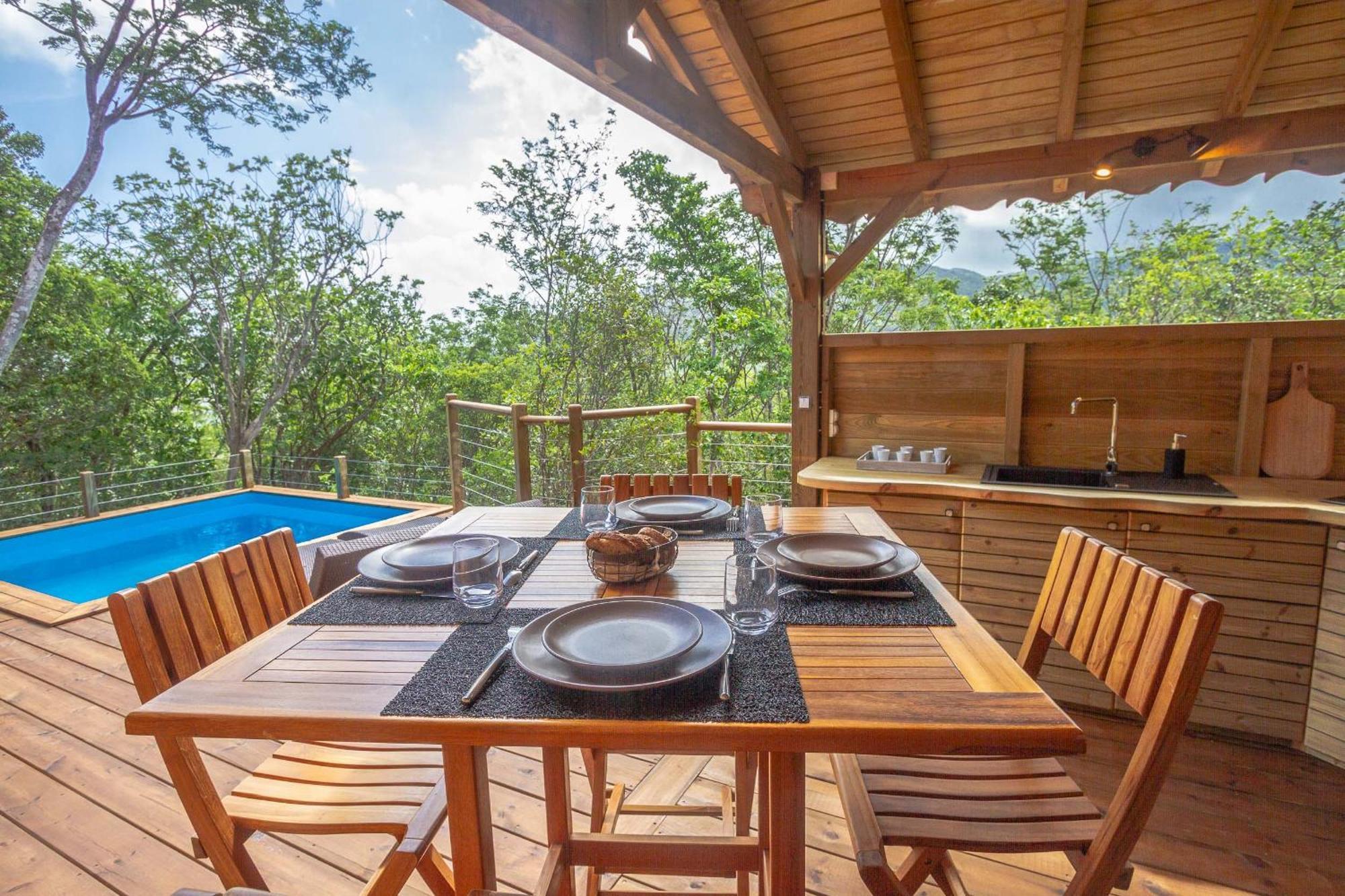 Au Jardin Des Colibris Ecolodge&Spa Deshaies Exterior photo